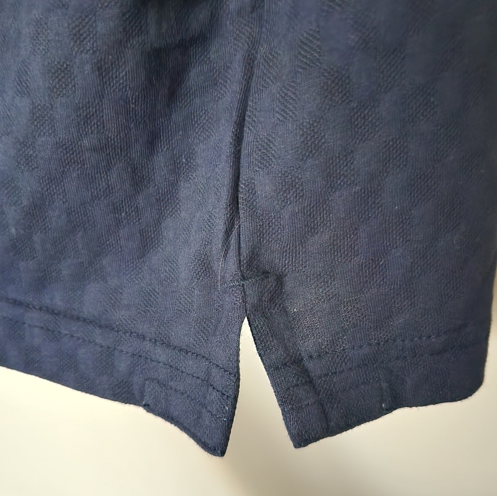 Ted Baker Men’s Textured Cotton Polo Shirt~NAVY~MEDIUM **NEW - Picture 10 of 15